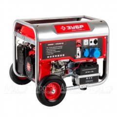 Бензогенератор Зубр ЗЭСБ-4500-ЭНА 4.5 кВт с автозапуском и колесами в Омске