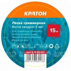 Леска триммерная Кратон Витой квадрат-3 мм в Омске