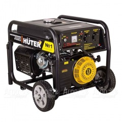 Бензиновый генератор Huter DY6500LX 5.0 кВт с колёсами и аккумулятором в Омске