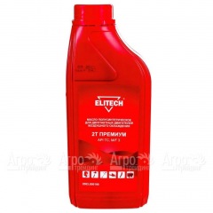 Масло моторное полусинтетическое Elitech 2002.000100 API TC, M/F 3 1 л для 2-х тактных двигателей в Омске