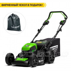 Газонокосилка аккумуляторная GreenWorks GD80LM51SP (без аккумулятора и зарядного устройства) в Омске