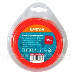 Леска триммерная Кратон Витой квадрат-2.4 мм в Омске