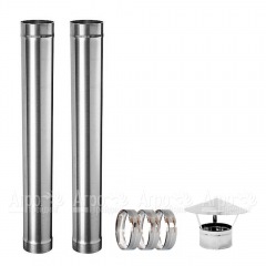 Комплект дымохода нерж 1 мм Ф-115 мм для садовой печи Kolundrov УДачный кулинар в Омске