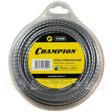 Корд триммерный Champion Platin Saw 2.65мм, 30м (зубчатый)  в Омске
