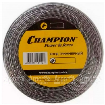 Корд триммерный Champion Tri-twist 3.0мм, 50м (витой треугольник)+нож  в Омске
