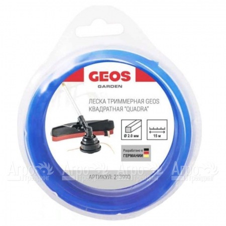 Леска триммерная квадратная GEOS by Al-Ko Quadra 2.0 мм, 15 м в блистере  в Омске
