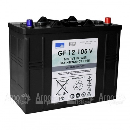 Необслуживаемый тяговый гелевый аккумулятор 12B 105 Ач GF12105V для подметальных машин Lavor  в Омске