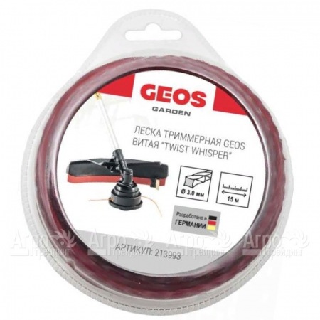 Леска триммерная витая GEOS by Al-Ko Twist Whisper 3.0 мм, 15 м в блистере  в Омске