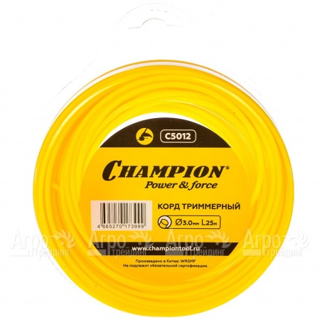 Корд триммерный Champion Round 3.0мм, 25м (круглый)  в Омске
