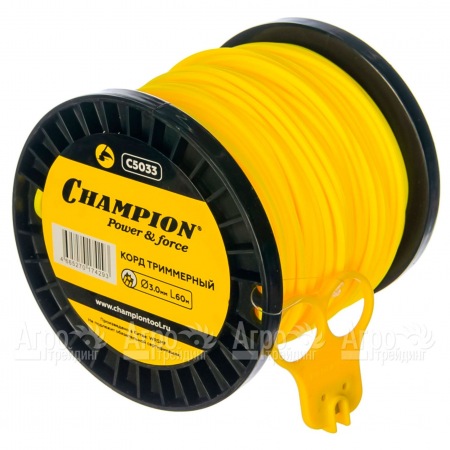 Корд триммерный Champion Star 3.0мм, 60м (звезда)+нож  в Омске