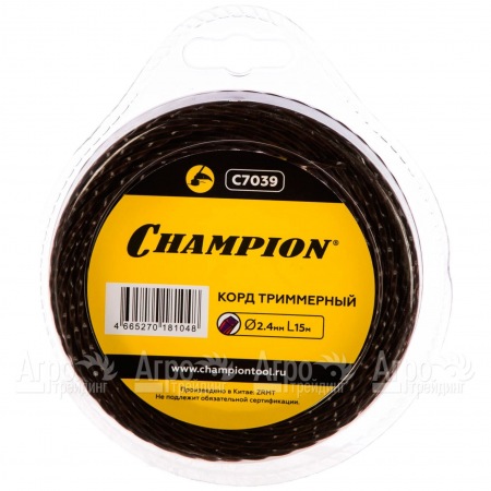 Корд триммерный Champion Magic 2.4мм, 15м (витой квадрат)  в Омске