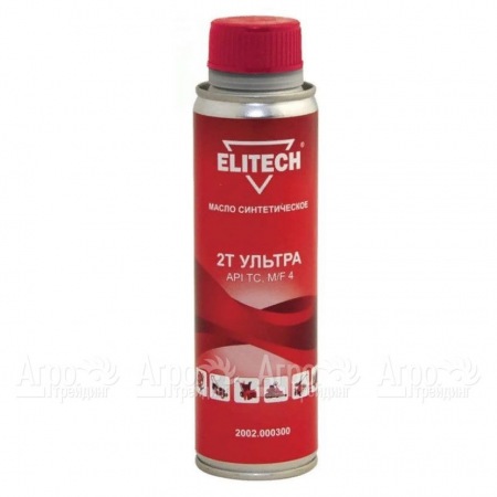 Масло синтетическое Elitech 2002.000300 API TC, M/F 4 0.2 л для 2-х тактных двигателей  в Омске