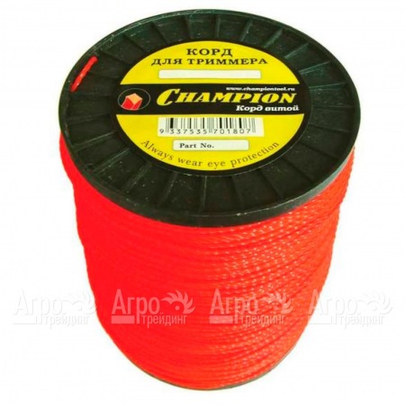 Корд триммерный Champion Twisted Square 2.4мм, 450м (витой квадрат)+нож  в Омске