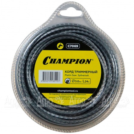 Корд триммерный Champion Platin Saw 3.0мм, 24м (зубчатый)  в Омске