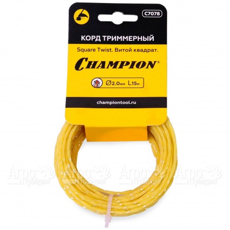 Корд триммерный Champion Square Twist 2.0мм, 15м (витой квадрат) в Омске