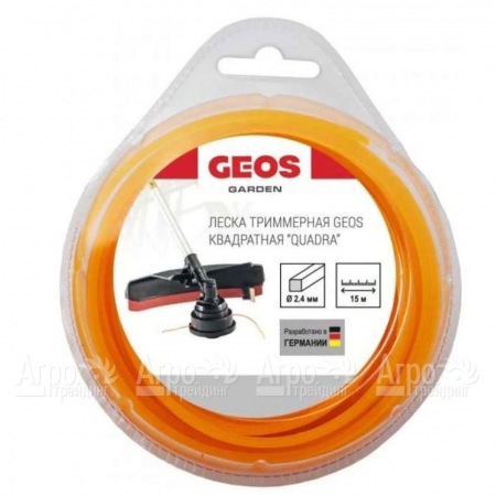 Леска триммерная квадратная GEOS by Al-Ko Quadra 2.4 мм, 15 м в блистере  в Омске