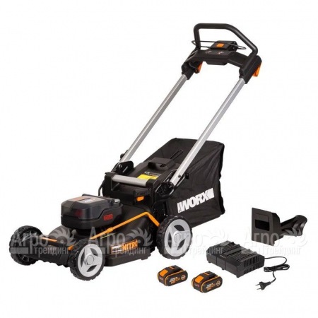 Газонокосилка аккумуляторная Worx WG748E в Омске