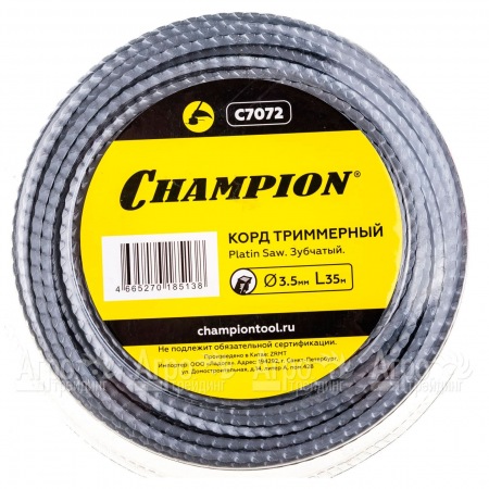Корд триммерный Champion Platin Saw 3.5мм, 35м (зубчатый)+нож  в Омске
