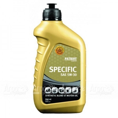 Масло Patriot Specific SAE 5W-30 946 мл для 4-х тактных двигателей в Омске