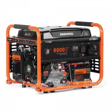 Бензин-газовый генератор Daewoo GDA 7500 DFE 6 кВт  в Омске