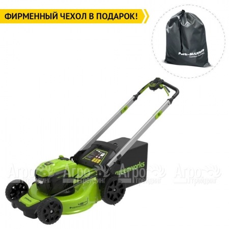 Газонокосилка аккумуляторная GreenWorks GD40LM48SP 8 Ач в Омске
