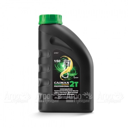Масло полусинтетическое низкодымное Caiman Professional 2T 1 л для 2-х тактных двигателей в Омске