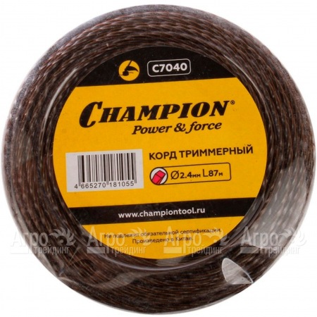 Корд триммерный Champion Magic 2.4мм, 87м (витой квадрат)+нож  в Омске