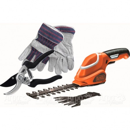 Ножницы аккумуляторные для травы Black+Decker GSL 700 KIT-QW в Омске