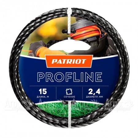 Леска триммерная Patriot Profline D 2.4 мм L 15 м в Омске