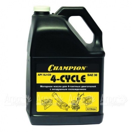 Масло минеральное Champion SAE30 4 л для 4-х тактных двигателей  в Омске