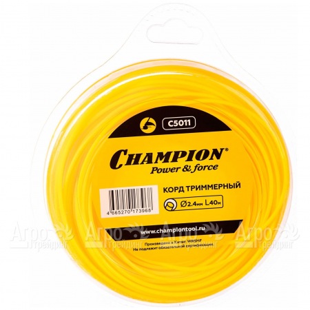 Корд триммерный Champion Round 2.4мм, 40м (круглый)  в Омске