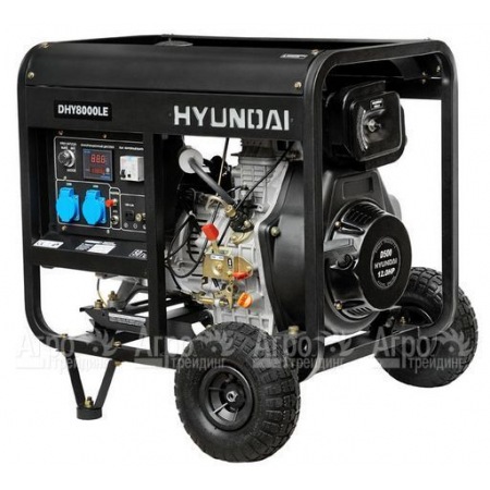 Дизельгенератор Hyundai DHY 8000LE 5,5 кВт + колеса в Омске