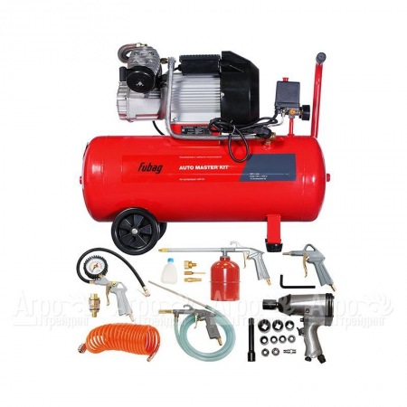 Компрессор масляный Fubag Auto Master Kit VDC/50 + набор из 10 предметов  в Омске