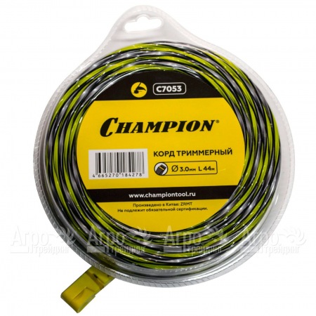 Корд триммерный Champion Tornado 3.0мм, 44м (витой квадрат)  в Омске