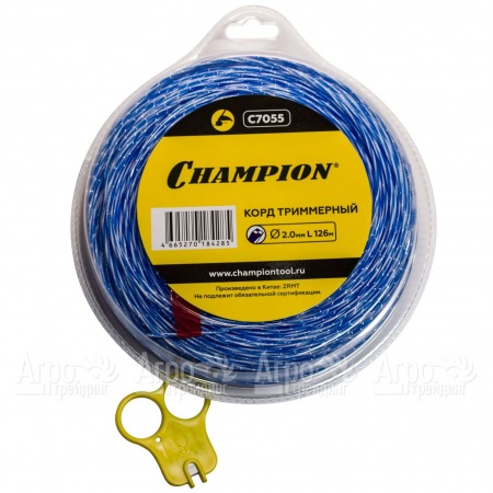 Корд триммерный Champion Sky-cutter 2.0мм, 126м (витой квадрат)+нож  в Омске