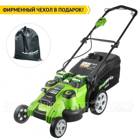 Газонокосилка аккумуляторная GreenWorks G40LM49DBK6  в Омске