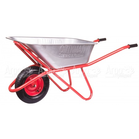 Строительная тачка Оптимал одноколесная 110 л красная в Омске